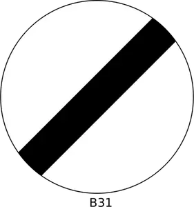 Slutet av alla restriktioner trafik ordning tecken vektorritning