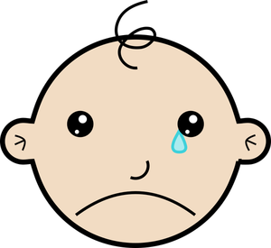 Illustratie van een huilende baby