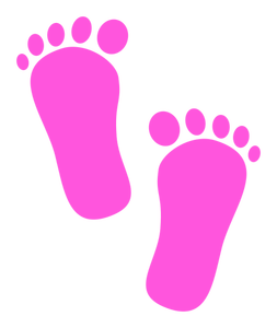 Baby Mädchen Fußabdrücke