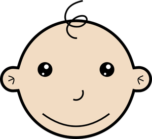 Smiling baby vector graphics