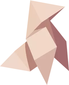 Coklat origami burung vektor grafis
