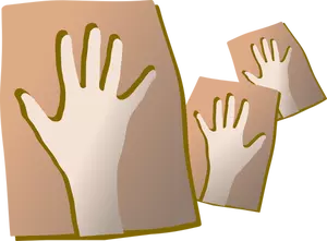Hands on clay vector image