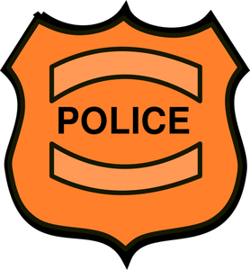 Politie badge vector tekening