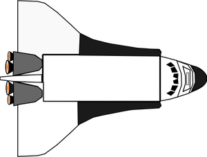 Space shuttle vector icon