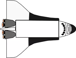 Icono de vector de la lanzadera de espacio
