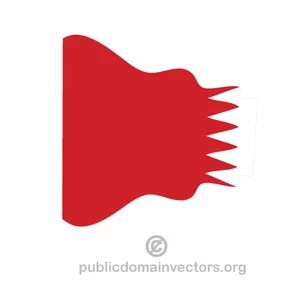 Ondeando bandera Bahrein vector