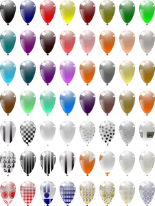 Vektor seni klip 49 berbeda balon
