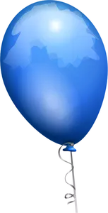 Vectorafbeeldingen van blauwe glimmende ballon met tinten