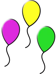 Vectorillustratie van drie zwevende ballonnen