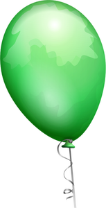 Vector clip art of green shiny balloon with shades