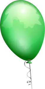 Vector illustraties van groene glanzende ballon met tinten