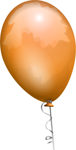 Imagen de globo naranja brillante con tonos