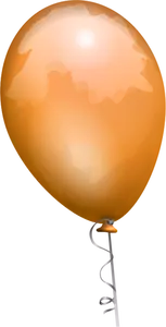 Imagem de balão brilhante laranja com tons