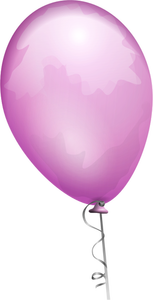 Vektor image av lilla ballong på en dekorert streng