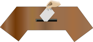 Immagine vettoriale di vista superiore dell'elezione casella di voto