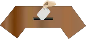 Vektorbild av ovanifrån av valet röstar box