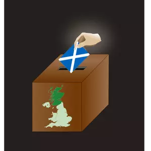Imagem de vetor de votação de independência escocesa