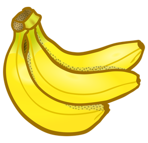 Reihe von gelben Bananen