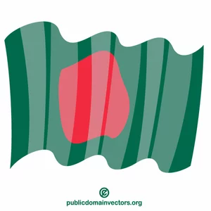 Viftende flagg i Bangladesh
