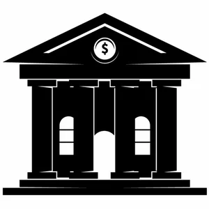 صورة ظلية لبناء البنك