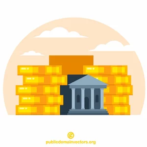 Bankbygging og gylne mynter