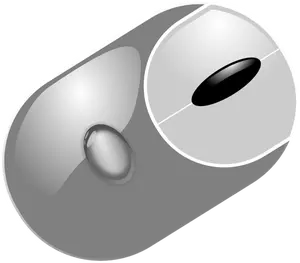 In scala di grigi fotorealistico computer mouse vector ClipArt