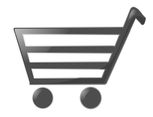 Shopping cart tecken vektor ritning