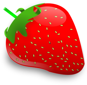 Ilustración vectorial de fresa brillante