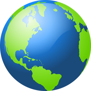 Illustration vectorielle de l'hémisphère Nord globe