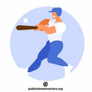 Vektorová grafika baseballového hráče