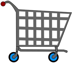 Supermarket trolley vector drawing