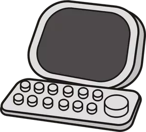 Vector image of retro computer icon