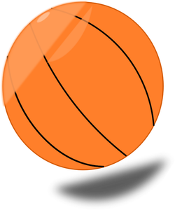 Basketbal bal met schaduw vector graphics