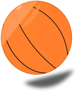 Basketball ballen med skygge vektorgrafikk