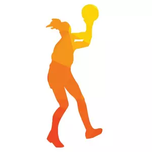 Vector de silueta de jugador de baloncesto
