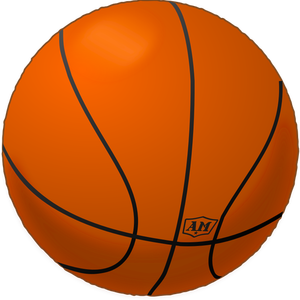 Basketbol oynarken top vektör küçük resim