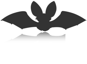 Silhuett vektorbild av svart bat
