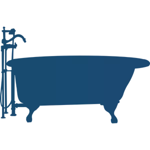 Baignoire baignoire silhouette vecteur image