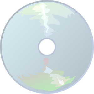 CD icon with reflection vector image