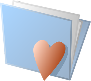 Cinta folder ikon vektor gambar