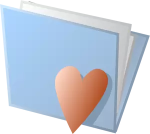 Love folder icon vector image