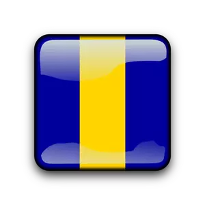 Barbados flagga knappen