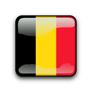 Belgien flagga knappen