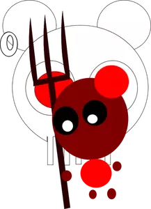 Halloween red bear vector image