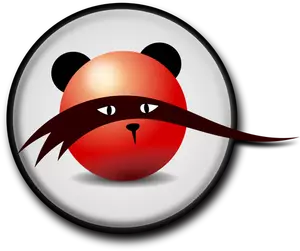 Urso místico ícone vector clip-art
