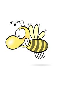 Image vectorielle d'abeille comique