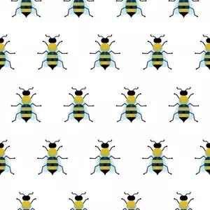 Seamless pattern with bees