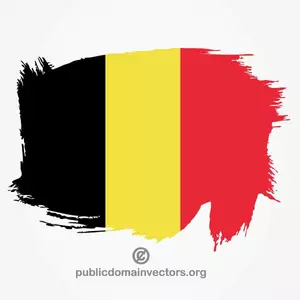 Belgischer Flagge gemalt