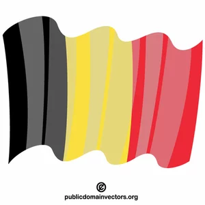Waving flag of Belgium