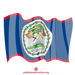 Belize vifter med flagg